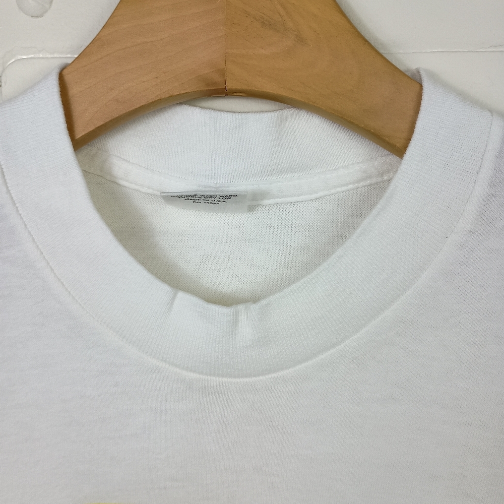 Vintage 80s LA California T Shirt White Large Short Sleeve Single Stitch USA - Picture 9 of 15